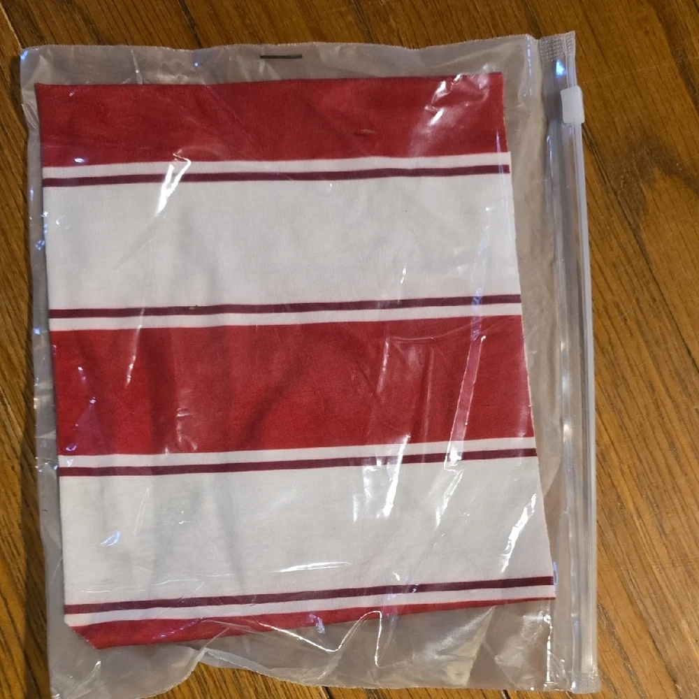 Red and White Striped Dog Bandanas‎ Set Of 3. 2med 1lg